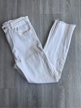 Zara Women's White High-Rise White Stretchy Jeans Size 6